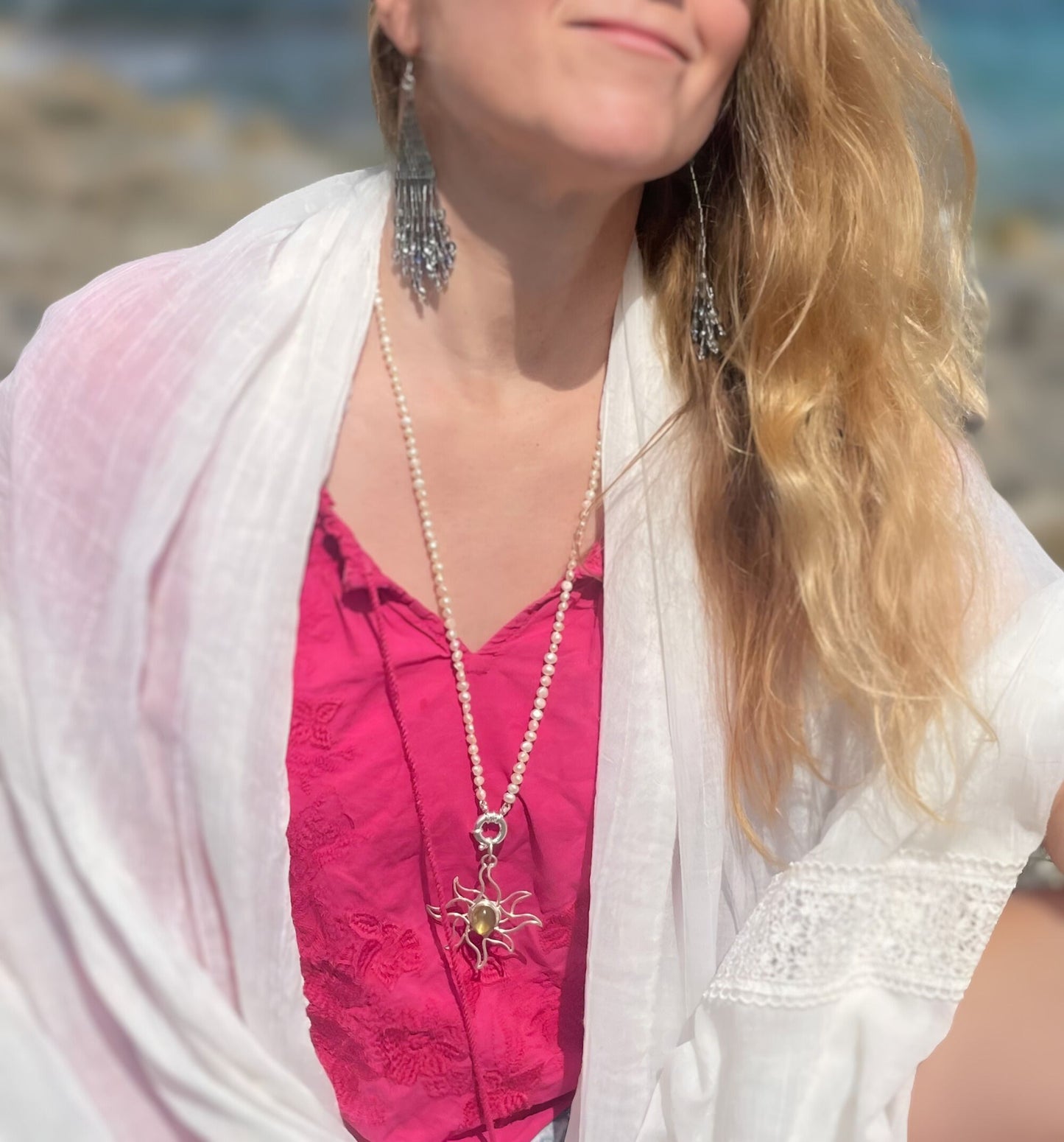 Sun & Moon (Pearl necklace, 70cm)