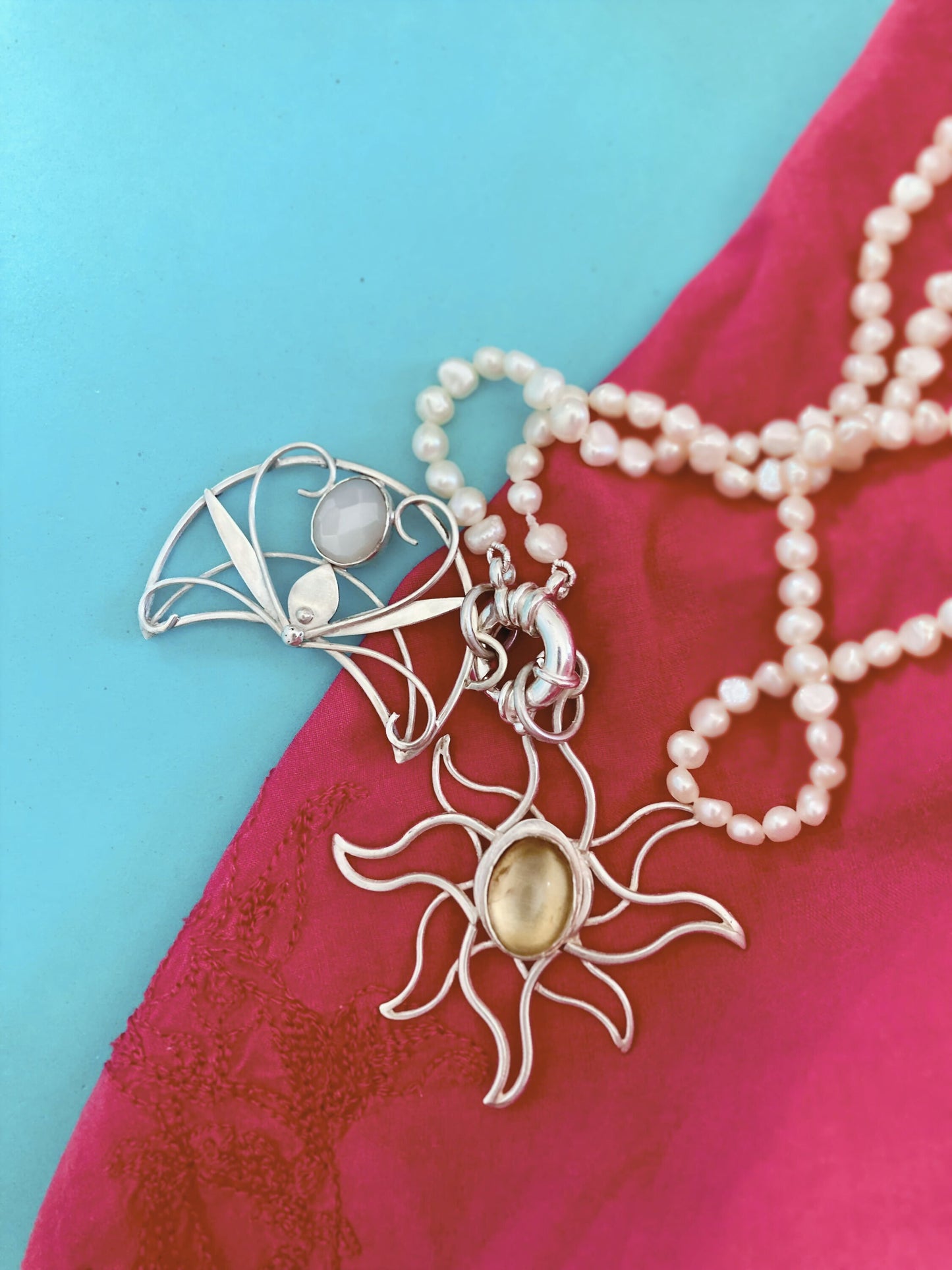 Sun & Moon (Pearl necklace, 70cm)