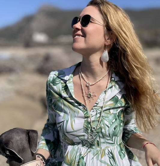 Sun & Moon (Pearl necklace, 70cm)