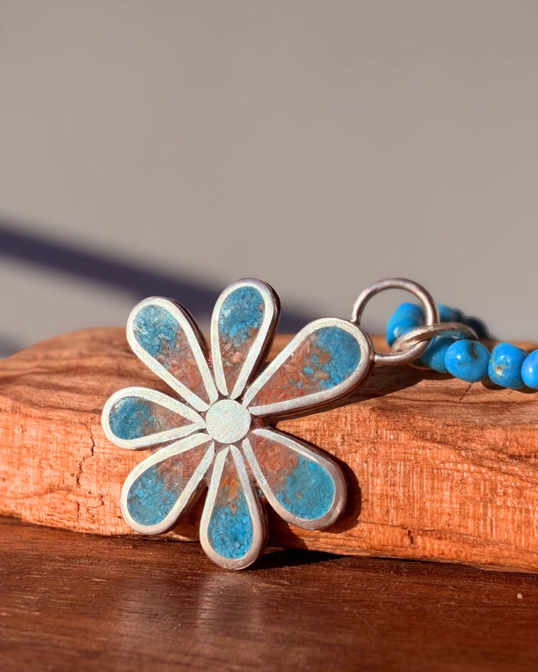 Whimsical floral necklace - 16 in