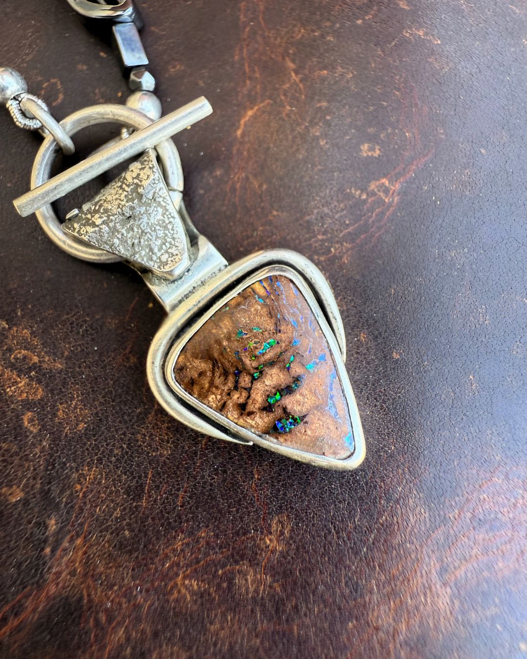 Australian Koroit opal - men’s necklace