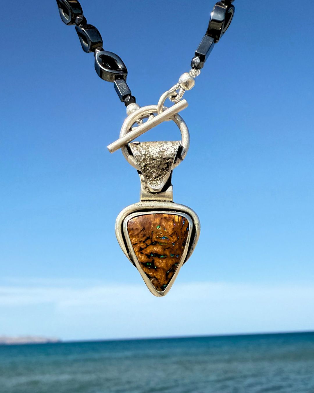 Australian Koroit opal - men’s necklace