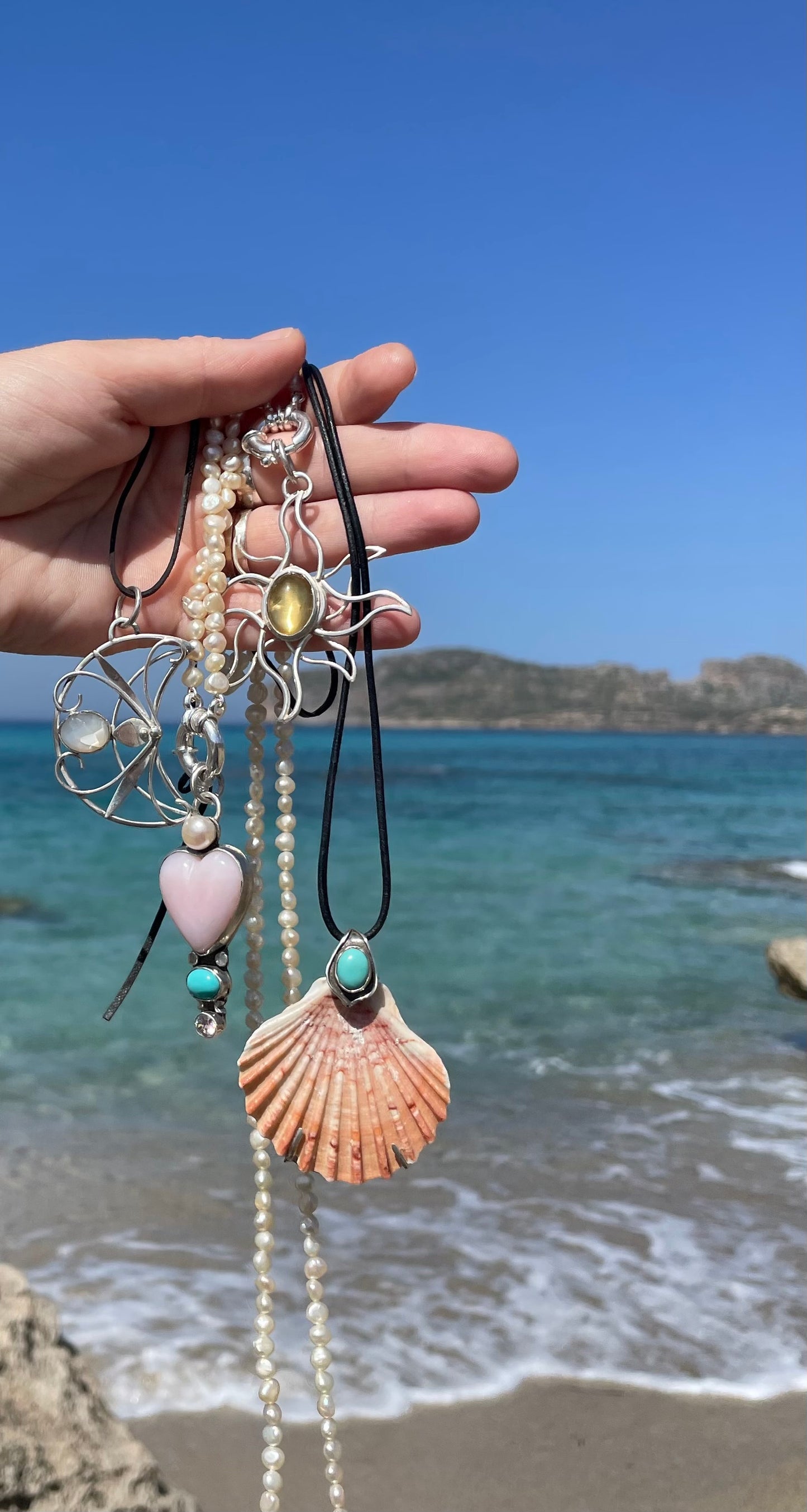 Sun & Moon (Pearl necklace, 70cm)