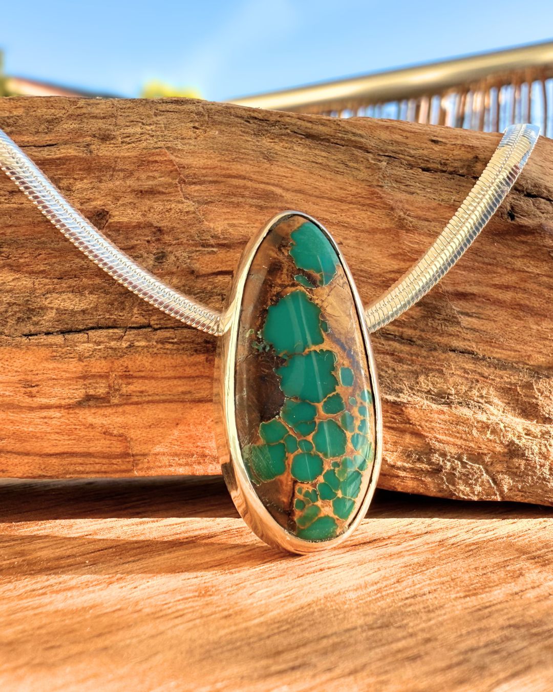 Natural Royston turquoise - necklace