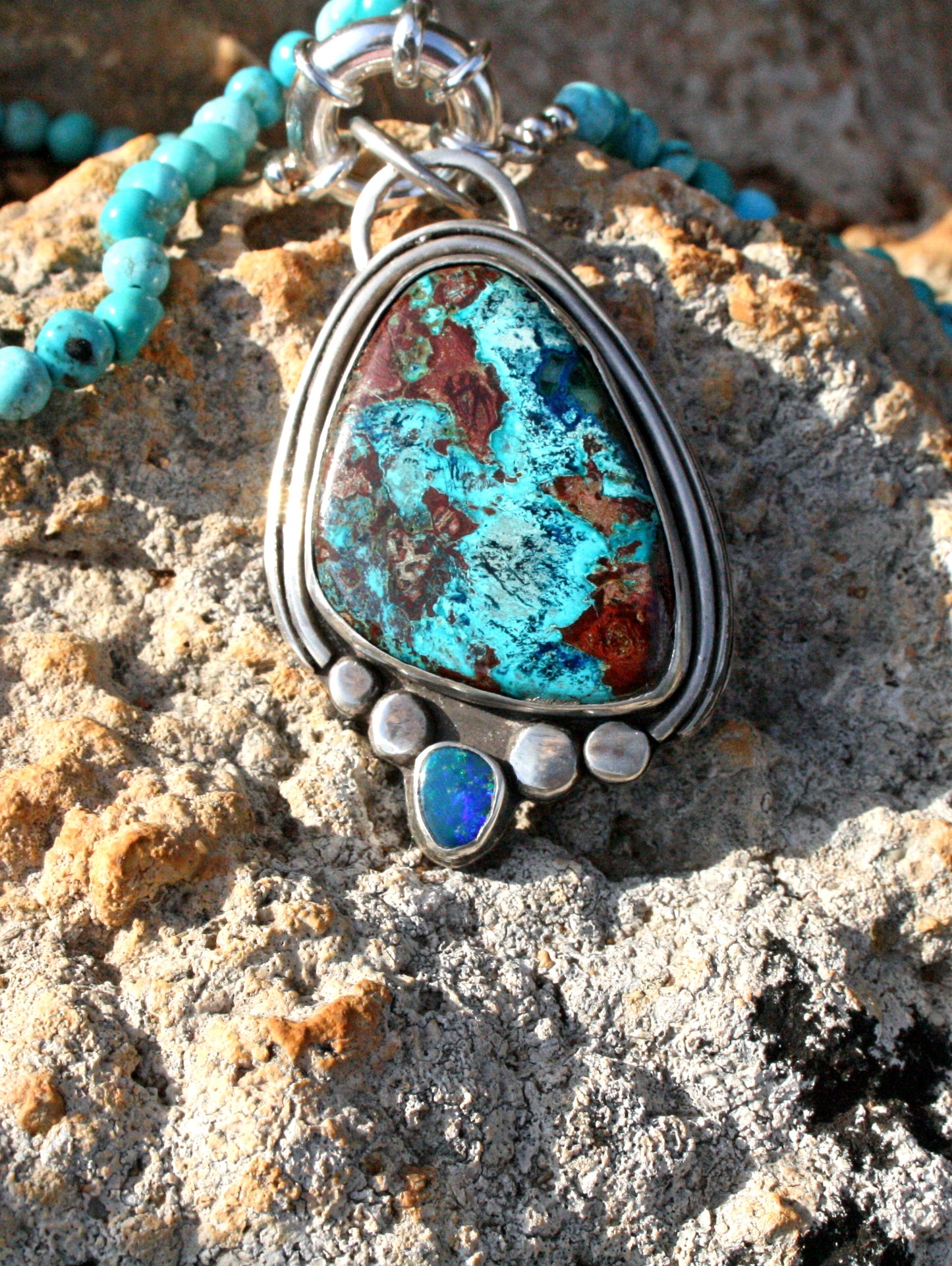 Mother Earth - Opal, Turquoise, Shattuckite (16in)