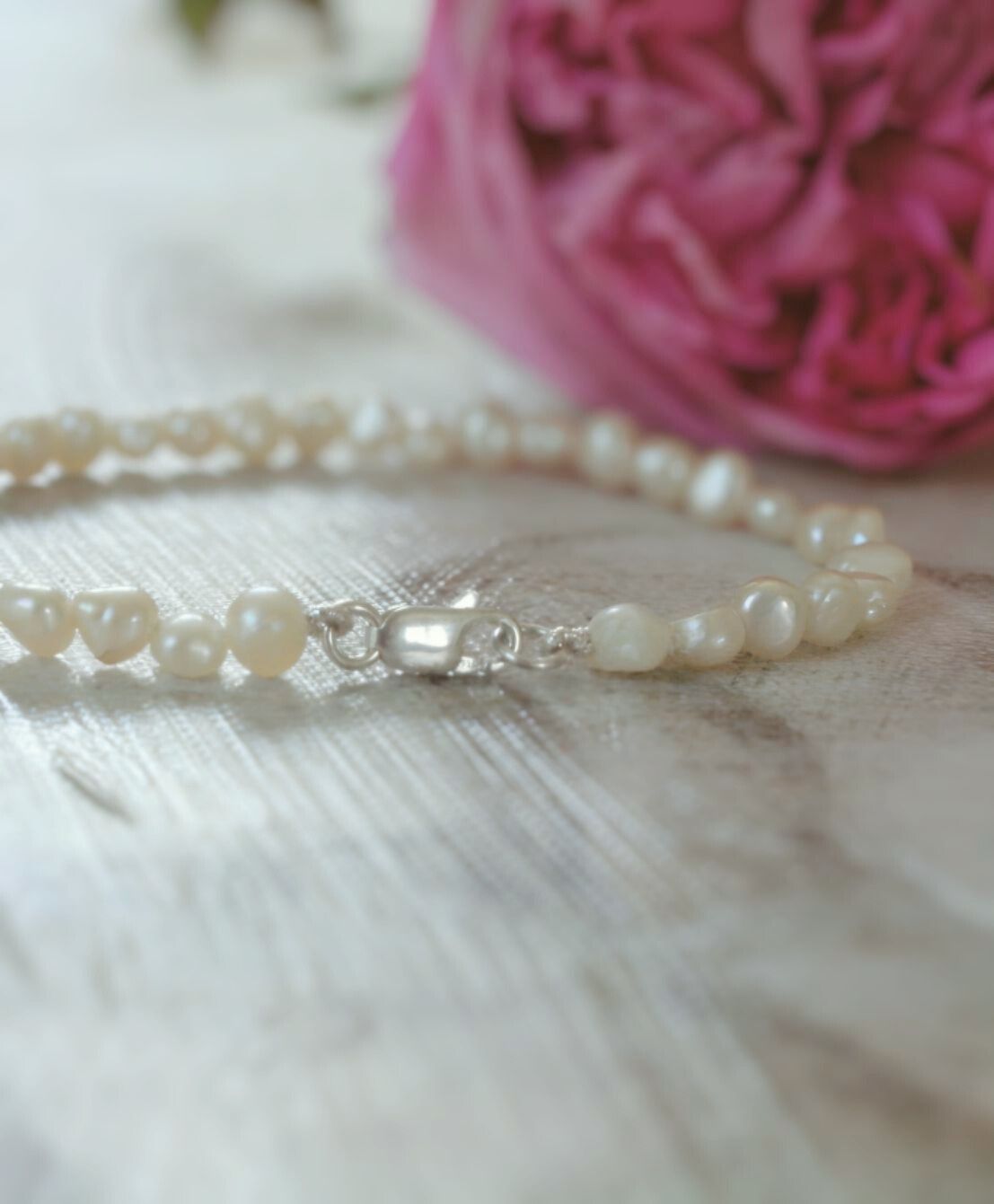 Pearl bracelet (sterling silver, 7.09in)