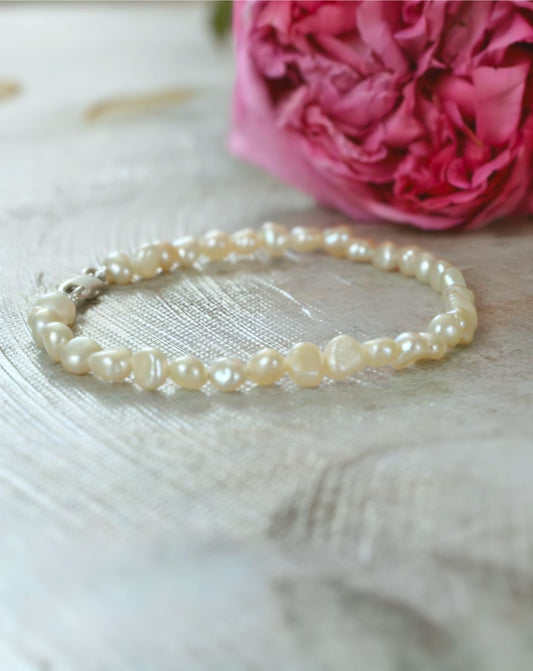 Pearl bracelet (sterling silver, 7.09in)