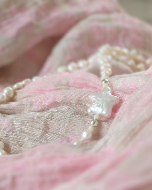 Pearl necklace - Star (17,7 in)