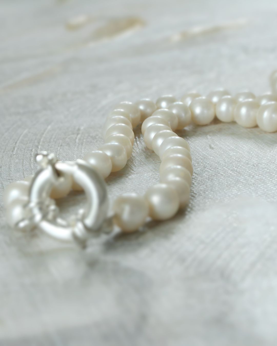 Pearl necklace - sailor (16,5 in)