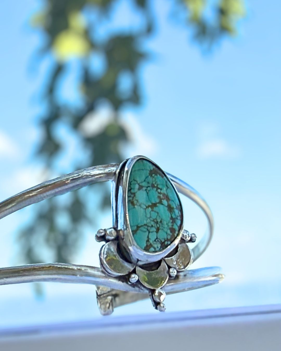 Natural Royston turquoise - cuff