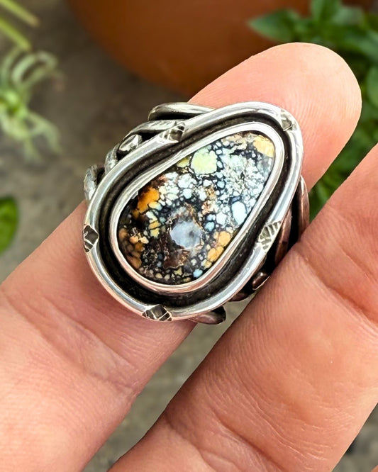 Variscite - statement ring 7 - 7,5 size