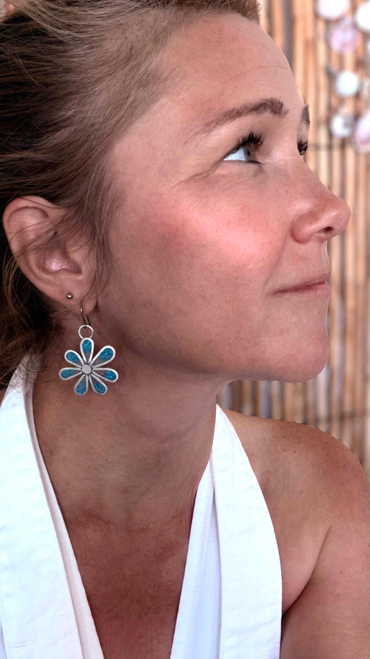 Whimsical floral earrings