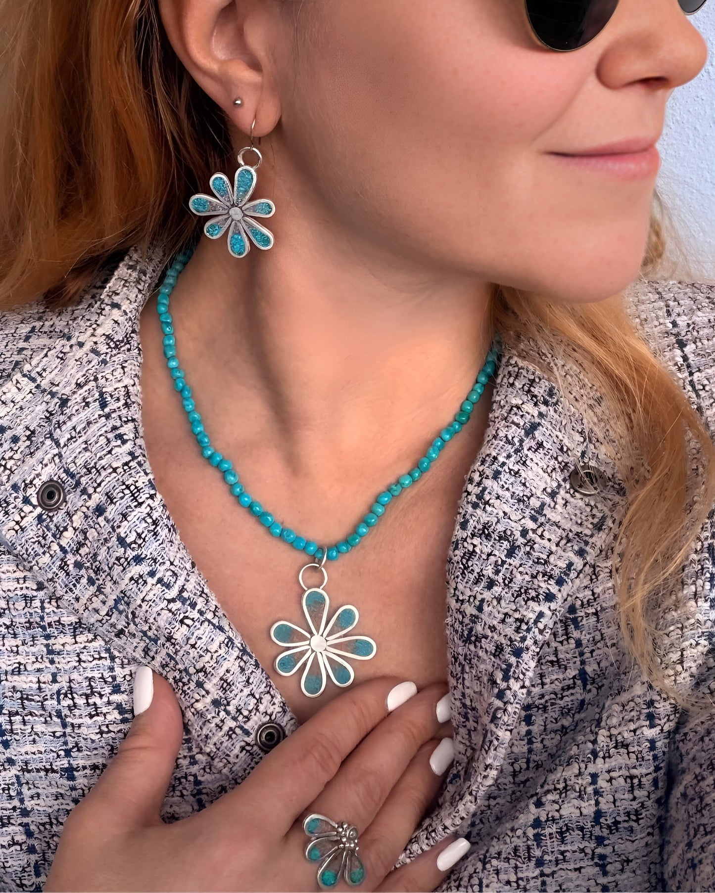 Whimsical floral earrings