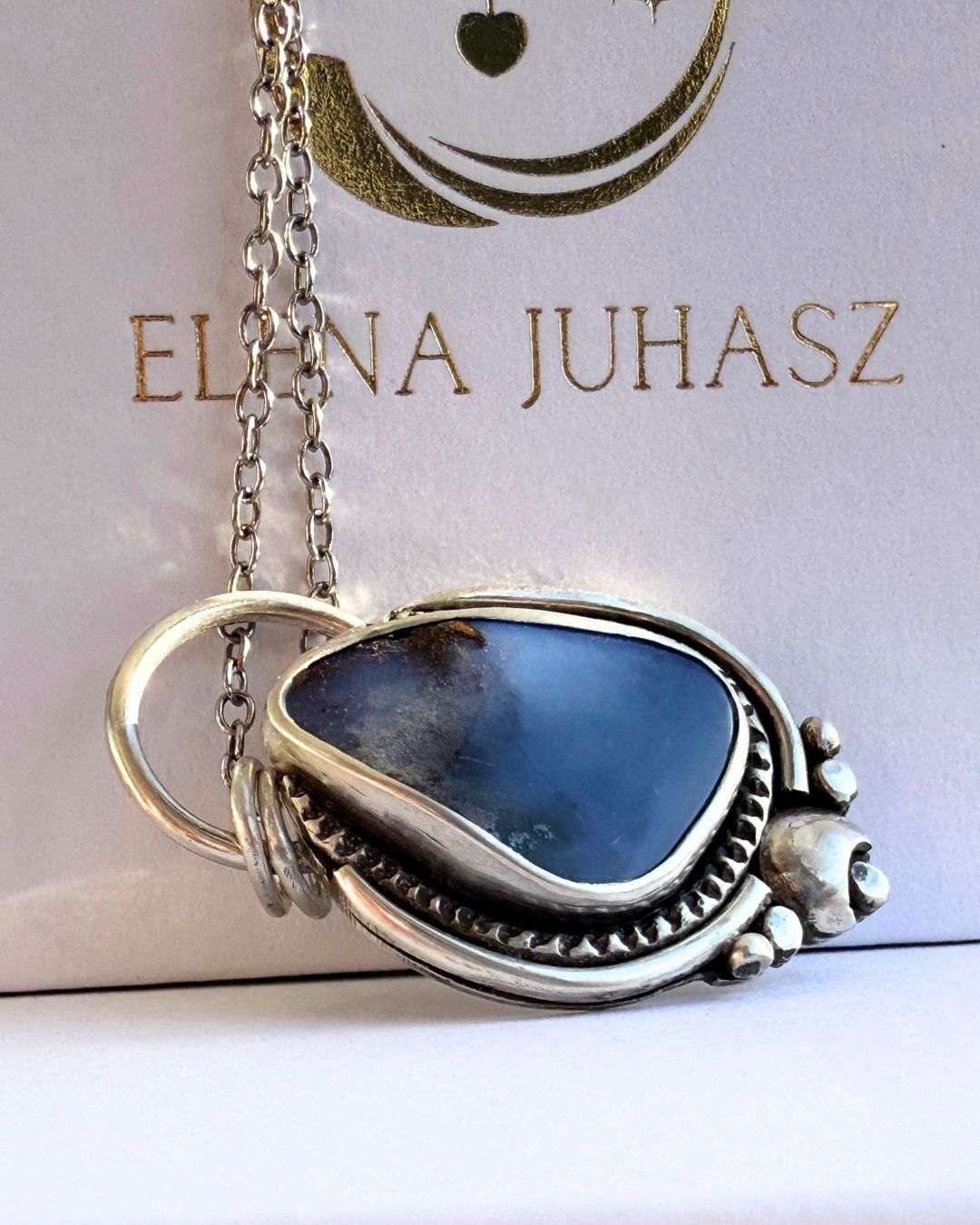 Boulder opal - deep blue ocean