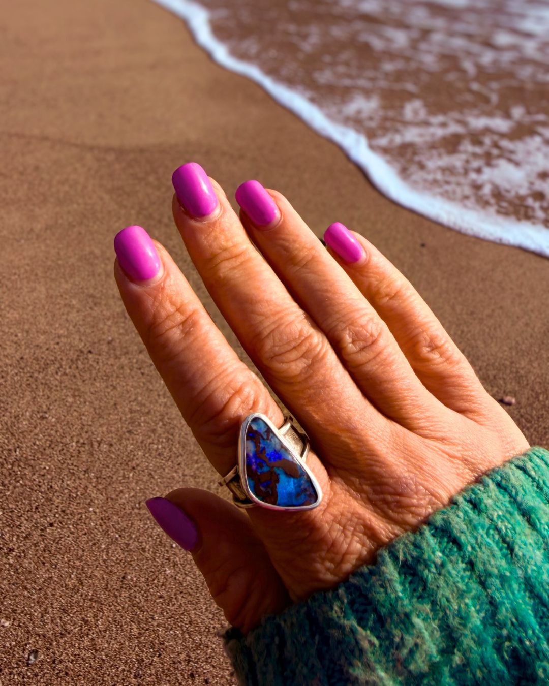Ocean opal ring - size 8-8,5
