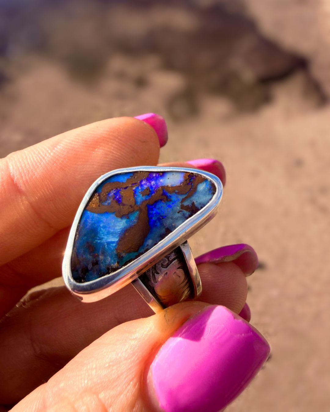 Ocean opal ring - size 8-8,5