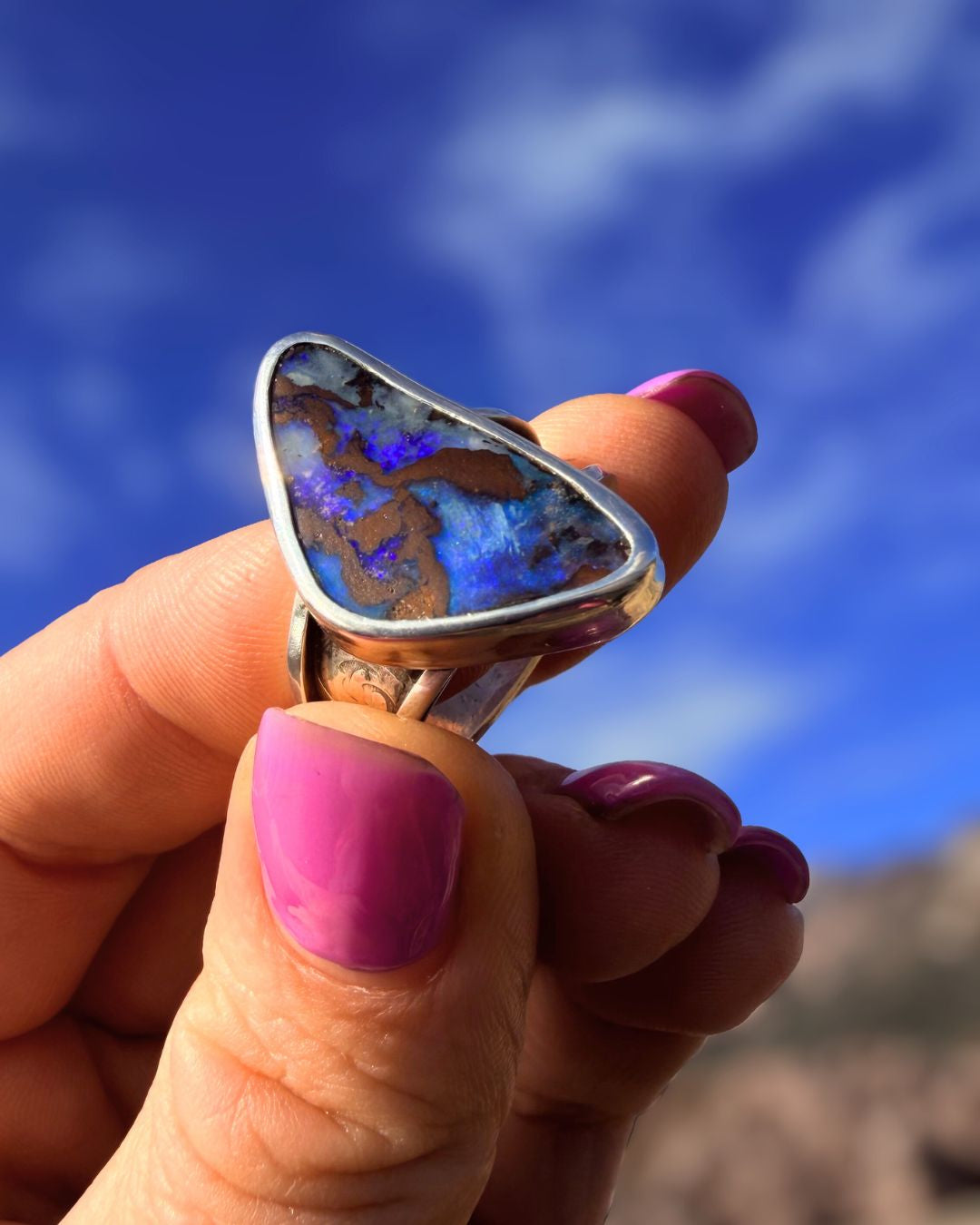 Ocean opal ring - size 8-8,5