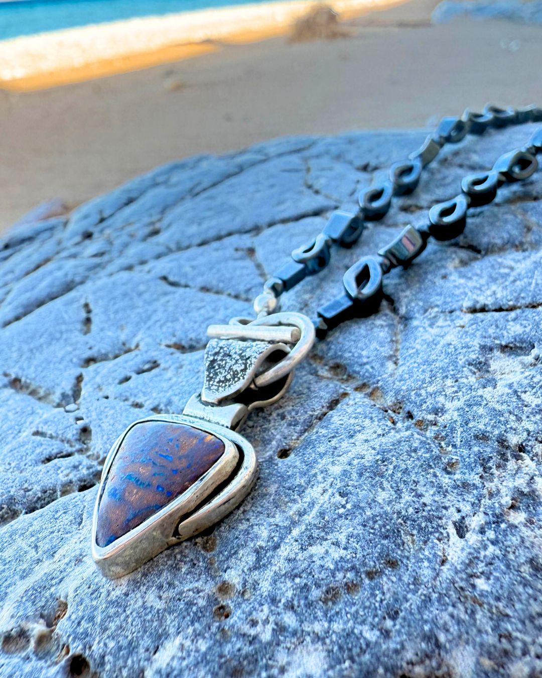 Australian Koroit opal - men’s necklace