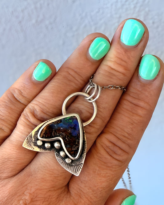 Mermaid with Australian boulder opal - pendant