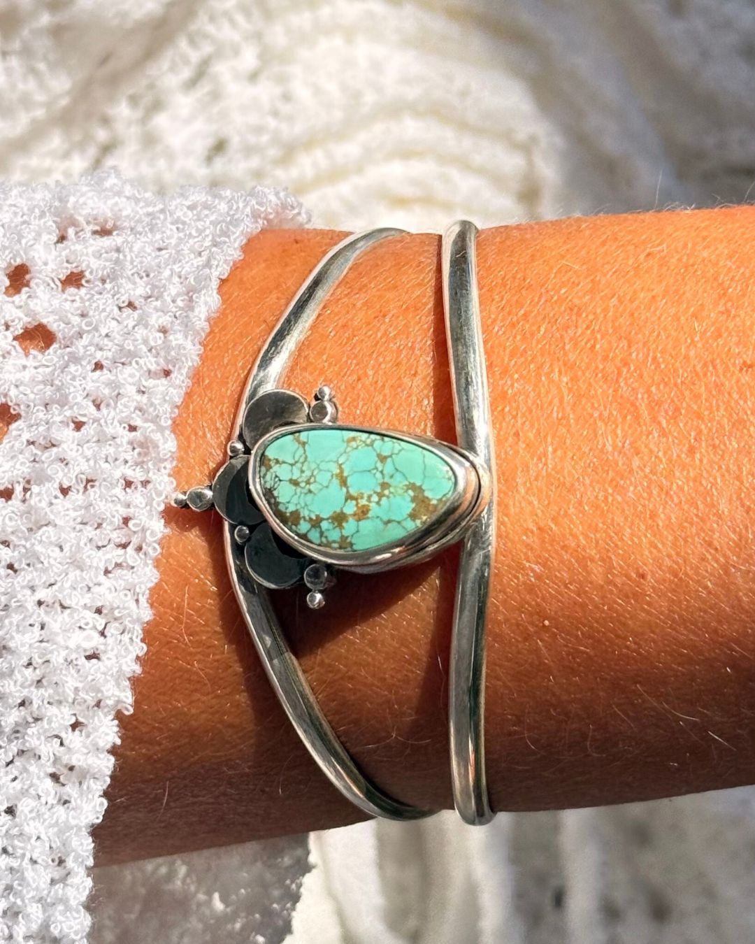 Natural Royston turquoise - cuff