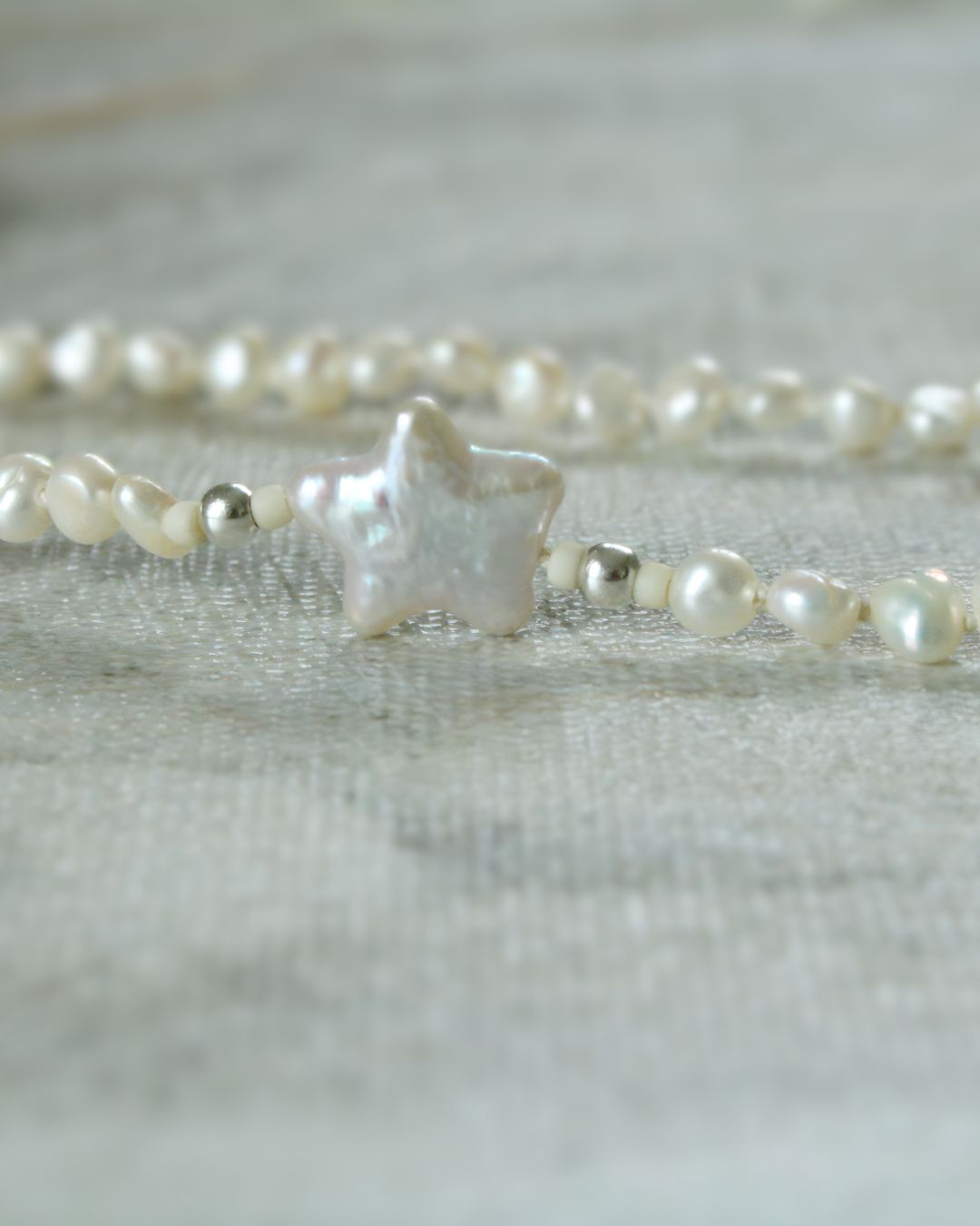 Pearl necklace - Star (17,7 in)