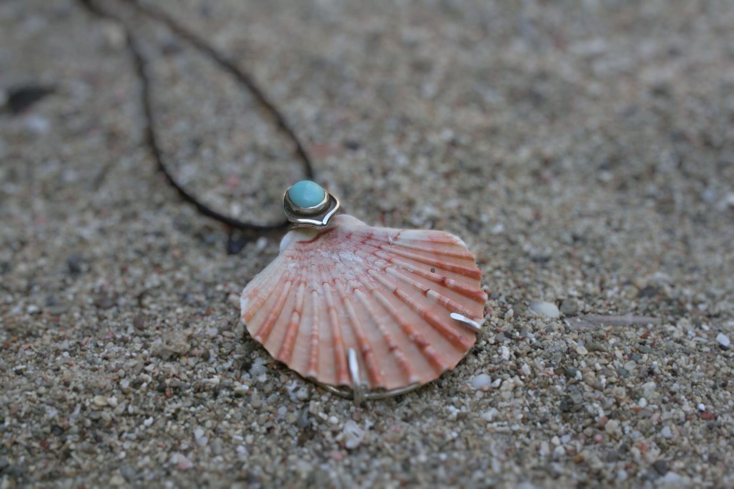 Shell pendant (Silver and Turquoise)