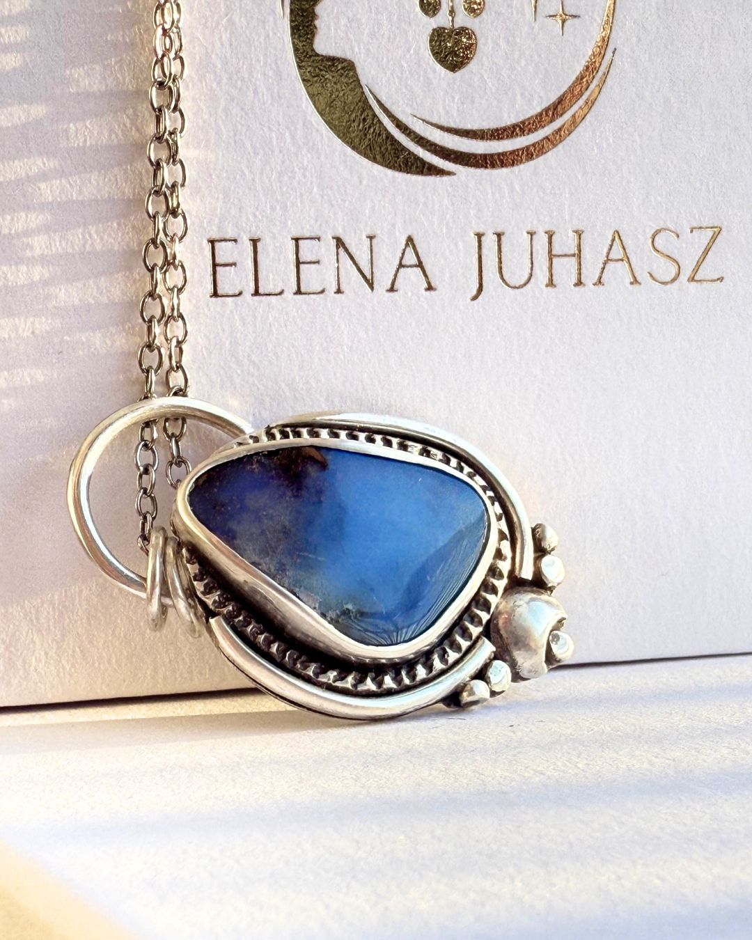 Boulder opal - deep blue ocean