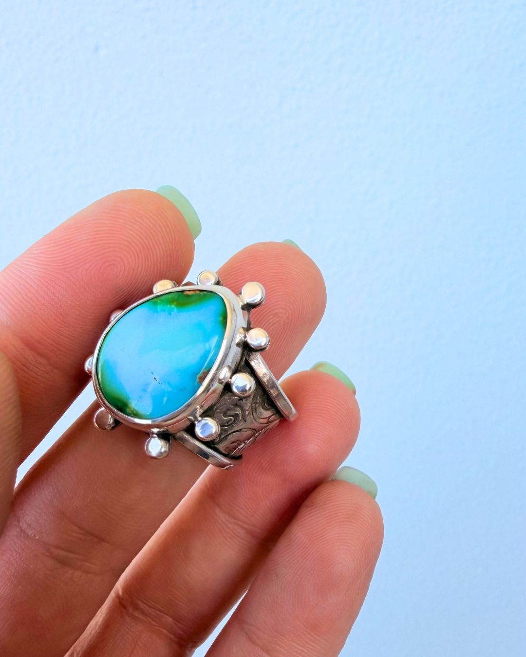 Sonoran Gold turquoise ring - size 6,5 -7,5