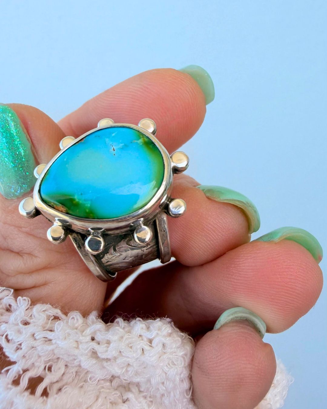 Sonoran Gold turquoise ring - size 6,5 -7,5